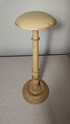 Vintage Wood Hat wig Display Stand Millinery Haberdashery 11  Tall Tan