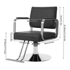 Black Silver 360 Rotatable Pu Salon Chair For Barber Beauty Spa Shop