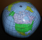 Lot Of 2 12    Inflatable Globe Colorful World Map Earth Educational Geography Toy