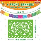 6 Pcs Cinco De Mayo Banner  110ft Colorful Fiesta Party Decorations  Plastic    