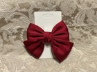 Red Satin Stylish Ribbon Bow Knot Hair Clip All Hair Types Non Slip