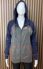 Nike Nfl New England Patriots Full Zip Hoodie Men s Medium Gray Navy Blue Raglan