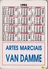 1995 Jean-claude Van Damme Portuguese Pocket Calendar 10 X 7 Cm   4  X 2 75    3