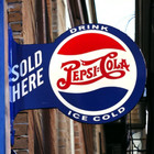 Licensed Pepsi Flange Sign   Pepsi Soda Pop Signs   Vintage Retro Gift Coca Cola