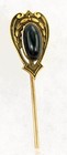 Antique Art Nouveau 14k Gold Jusper Blood Stone Lapel Stick Pin