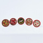 Miniature Christmas Plates Dollhouse Vintage Festive Holiday 1 12 Scale Decor