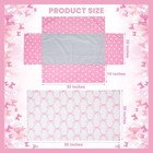Hahafelt 3 Pcs Baby Girls Crib Bedding Set Coquette Pink Bow 