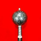 Vintage Indo Persian Mughal Ottoman Islamic Gold-silver Koftgari Mace Gota Gurj