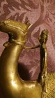 Antique India Indian Brass Temple  boy Seating On A Camel  On The Wheels