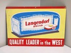Vintage Langendorf Bread Metal Advertising Sign
