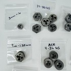 Lot Of 41 Ace-hanson Round   Hex Die In 14 Sizes And 7 Plug Taps In 2 Sizes