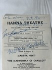 1950 Signed Playbill Program Hanna Theatre Madwoman Of Chaillot Martin Kosleck