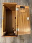 Vintage Wooden Fitted Microscope Carrying Case Box   Trinket Box   Doll Clothes