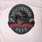 Vintage Moosehead Beer Shirt Mens Xs Slim Canadian Lager Head Antlers Promo 80s