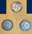 Lot Of 3 Australia Florin 1943 Sterling Silver Coin Total Approx Aws 1 Oz