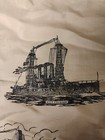 Great White Fleet Silk Scarf  5 Us Navy Battleships  4th Division