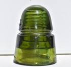 Nice Yellow Olive Green Cd 145 Star Beehive Style Glass Insulator