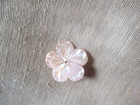 New Hand-carved Pretty Pink Mother Of Pearl Flower Button - 7 8 Inch