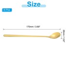 Long Handle Iced Tea Spoon  6 Pcs 7  Stainless Steel Long Spoons  Gold Tone