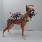 Retired Danbury Mint Christmas Santa Boxer Carrying Candy Canes   Gifts In Box