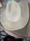 Vintage 60s Westfelt 100  Wool Cream Sz 7  Hat With Box Stetson Cowboy Style