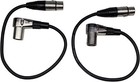 Right Angle Male Xlr To Straight Female Xlr Plug Cable  3-pin To 3-pin  2 Pack