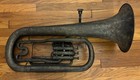 Antique Cg Conn Elkhart Indiana 3 Valve Baritone Horn 1906 Frank Holton Vintage