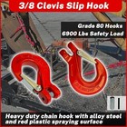 2 Pack G80 Clevis Slip Hook 3 8  Heavy Duty Chain Hooks forged Tow Trailer Sa   