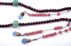 Vintage Chinese Peking Glass Mandarin Court Necklace Chao Zhu