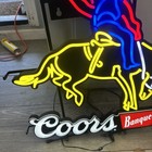 Coors Banquet Beer Rodeo Led Bar Sign Man Cave Garage Decor Light Motion
