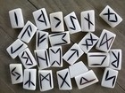 Yak Bone Rune Set  Elder Futhark Rune Set  25 Engraved Runes  Bone Runes