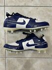 Nike Vapor Untouchable Pro Cf Low Td Football Cleats White navy Blue Sz 12