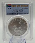 2018 South Africa 1 Oz Silver Krugerrand Ngc Ms70 First Releases   Cracked Slab 