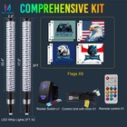 2pc 2ft Cob Led Fat Whip Light Spiral Antenna Rgb Chasing For Cam-am Utv Atv Rzr