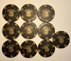Speyside Scotch Distillery Poker Chip Vintage Casino Set 10 Clay Composite Black
