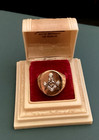 Classic Masonic Ring 14k Yellow Gold   Diamonds Xlnt Design   Condition