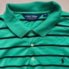 Ralph Lauren Polo Golf Vintage Teal Black Stripes Xl