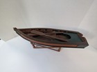 Vintage Wooden Boat With Oars