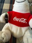 Vintage 1997 Coca Cola Bean Bag Plush   Polar Bear With Red Coca Cola Sweater