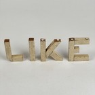 Small Vintage Wooden Letters In Sparkling Antique White Spelling  like 