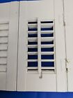 Vtg Rustic Tri-fold Wood Louver Panel Plantation Window Shutter 19 1 2  X 12 5 8