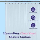 Epica Strongest Heavy-duty Clear Vinyl Shower Curtain Liner    72 Inches 