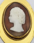 Victorian Carved Cameo Panel In Gilt Bronze Mount 19th Century