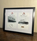 Titanic   Olympic Artifacts   Genuine Framed Relics   11x9 In   W  Coas  