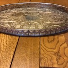    towle    Silver Plate On Copper Oval Galleried Tray  15    Long  10    Wide 