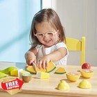 Melissa And Doug Wooden Fruit Cutting Toy Set For Kids 3 