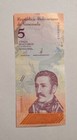 World Banknotes   Venezuela 2018 5 Bolivares   Uncirculated   P 102