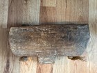 Antique  Primitive Tribal Wooden Oriental Hand Carved Cow Bell 11  X5 25 x 2 25 
