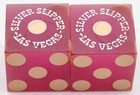 Silver Slipper Casino Las Vegas Nevada Dice Pair Purple