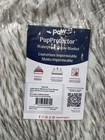 Paw com Pupprotector Waterproof Throw Blanket  White With Brown Accents 60 x50 